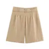 Venta al por mayor 2026 Verano Nuevos Productos Estilo Europeo y Americano Pantalones Cortos Casuales para Mujer con Cinturón de Lazo 12544