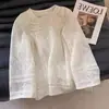 Calidad Garantizada, Camisa de Encaje Talla Grande para Madres de Mediana Edad que Reduce la Edad, Nuevo Estilo de Nicho Top con Cortes Franceses