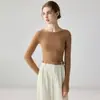 Suéter de cachemira con patrón de espina de pescado para otoño e invierno para mujer, cuello medio alto simple, corte ajustado, top de punto de lana suave y amigable con la piel