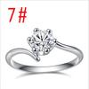 Atacado Estilo Coreano Popular Zircônia Micro-Pavimentada Seis Garras Micro-Curvada Clipe Diamante Anel de Casamento para Casal 6 Garras Anel Dourado Branco Galvanizado
