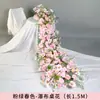 Decoraciones de boda de cascada de rosas, flores de cascada de seda para mesa de hotel, flores artificiales, arreglos florales, cascada de flores para cumpleaños