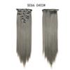 Conjunto de Sete Peças de Peruca Transfronteiriça Extensões de Cabelo Clip-In 16 Clipes Fibra Sintética Extensões de Cabelo Liso Clip in Hair