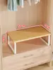 Estante de almacenamiento para armario, estante de gabinete, estante interior en gabinete, organizador de almacenamiento para microondas de escritorio, panel divisor de gabinete de cocina