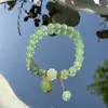 Pulseira de Cristal Morango com Contas para Meninas, Pulseira de Amizade, Pulseira de Nicho com Pingente de Franja