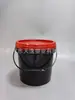 Cubo de Plástico Grueso de 5L de Grado Alimenticio con Boca Ancha para Salsa, Sellado de 5kg, Cubo Resistente a Roturas y Químicos con Tapa