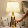 Luminária de mesa clássica de venda direta, luminária de mesa com sensor estilo americano, luminária de cabeceira dimerizável com controle de toque para casamento e quarto