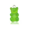 Acrílico 12*19mm Agujero Vertical Transparente Oso DIY Pulsera Collar Pendiente Llavero Colgante Accesorios de Joyería
