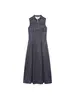 Comércio Exterior Transfronteiriço 2026 Verão Novo Estilo Francês e Europeu Poá Moda Sem Mangas Slim Fit Cintura Definida Vestido