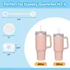 Tapa de Silicona Anti-Fugas para Vaso Stanley con Popote, Juego de Tapones Anti-Derrames para Tapa de Vaso Stanley con Popote