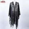 2024 nueva moda sexy flor hueca barba larga protector solar chal bufanda moda damas chal con abertura