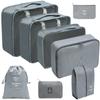 Set de Bolsas de Almacenamiento para Viaje, Set de 11 Piezas para Viajes de Negocios, Bolsas de Almacenamiento con Cordón para Ropa, Bolsas de Almacenamiento Plegables de Malla para Maquillaje y Artículos de Tocador