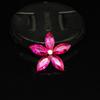 Nuevo cristal gema ojo de caballo flor de cinco pétalos aleación accesorios agujero zapatos diy coche salida de aire coche accesorios hebilla