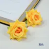 Flor Rosa de Canto 7cm Cabeça de Rosa Artificial Arranjo de Parede de Flores para Salão de Casamento Corsage Decorativo Adereço de Cabeça Materiais Artesanais DIY