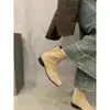 Botas pretas curtas, botas femininas, botas finas estilo francês, nova coleção outono/inverno, botas de montaria em camurça de cano longo, botas estilo Martin Chanel