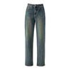 Pantalones vaqueros de pierna ancha retro de alta gama Wei Shang &amp; Primavera 2024, de cintura alta, adelgazantes, clásicos, combinables con todo.