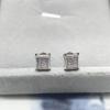 Pendientes de plata de ley S925 con incrustaciones de circonita, populares en Europa y América, moda transfronteriza, joyería de oreja de diamante brillante para chica de alto sentido