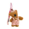 Pingente de Urso Feijão Fofo Bolsa de Tricô de Inverno Pingente de Boneca de Pelúcia Desenho Animado Presente