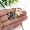 5 Pingente Grande Flor de Cerejeira em Liga com Óleo Gotejante Chaveiro Brincos Doce Fofo Acessórios de Joias DIY para Mulheres Atacado