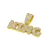 Colgante de Aleación con Letra 'King' Completo de Diamantes con Cierre Grande de Venta Caliente Transfronteriza, Compatible con Cadena Cubana, Joyería de Estilo Europeo y Americano para Collares Gruesos Fábrica