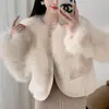 Abrigo corto de piel sintética de zorro estilo Chanel para mujer, una prenda superior de invierno juvenil y versátil, chic y de alta gama.