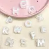Acrílico Luminoso Agujero Grande Letra Inglesa DIY Agujero Recto Colgante Cadena de Teléfono Cuentas Sueltas Accesorios de Joyería