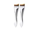 Brocha de base en forma de media luna con cabeza plana, no absorbe producto, ultrafina, brocha para base líquida correctora sin dejar marcas, especialmente diseñada para maquilladores y principiantes, de forma recta