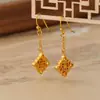 Aretes de Gancho para Oreja con Diseño de Trébol de Cuatro Hojas y Flor de Mariposa para Mujer, Moda Nicho, Lujo Accesible, Elegantes, Novedad 2025, como Regalo para tu Novia