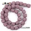 Cuentas de Pincel Ovaladas Cilíndricas de Piedra Volcánica Coloridas para Collar Pulsera DIY Accesorios de Joyería de Aromaterapia Venta Directa de Fábrica DIY