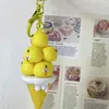Lindo Jenga de Helado para Mascotas Llavero de Animal Muñeco de Panda de Dibujos Animados Colgante para Mochila Exquisito Regalo para Pareja