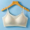 Ice Silk Traceless Beauty Back Underwear Feminino Verão Ultrafino Push-up Sem Aro Copo Fixo Sutiã Top Respirável e Confortável