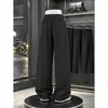 Pantalones Casuales Delgados de Caída para Adelgazar Hombres Mujeres Otoño Delgados Frescos Elásticos de Seda de Hielo Sueltos Modernos de Pierna Recta