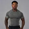 YOUNGLA Camiseta de manga corta para hombre de estilo americano para verano, fitness, de manga corta para hombre, secado rápido, elástica, ajustada, Batman
