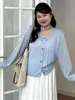 Cárdigan Casual Fino de Punto para Mujer Talla Grande Estilo Otoño 2026 Versátil Cárdigan de Punto Holgado para Mujer 23827