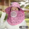 Chapéu Xale de Aba Larga para Exterior para Mulheres, Estilo Fino para Primavera e Verão, Chapéu de Proteção Solar para Trabalho na Fazenda, Viagem, Ciclismo, Proteção do Pescoço, Chapéu para Colher Chá