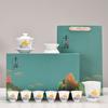 Juego de Té Qianli Jiangshan Porcelana Blanca Juego de Té Kung Fu Tazón con Tapa Taza de Té Regalo de Negocios Regalo de Apertura logo
