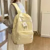 Mochila Versátil Estilo Universitario Personalizada Harajuku Japonés Simple Bolsa Escolar para Estudiantes Mochila Casual Americana para Viajes