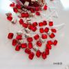 Uña diamante roja de fondo puntiagudo Decoraciones mixtas de diamantes al por mayor Año Nuevo rojo amor gordo uña cuadrada decoraciones de diamantes
