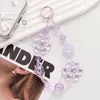 Elegante funda de flor de cristal para teléfono con cadena corta, accesorio de teléfono moderno y fresco estilo ins, accesorio de llavero