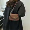 2026 Nova Bolsa Pequena Feminina Estilosa Vintage Versátil Ins para o Dia a Dia com Corrente, Bolsa de Ombro, Bolsa de Ombro Estilo Coreano