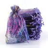 Atacado do Fabricante Calças Coloridas com Padrão de Coral Dourado com Cordão e Bolso com Aba Bolsa de Organza Embalagem para Presente Bolsa Pequena Joias Batom Bolsa de Rede