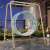 Silla Mecedora de Exterior, Silla Colgante, Cuna Doble para Patio, Hamaca para Terraza de Casa, Jardín, Patio Pequeño, Cesta Colgante, Columpio de Exterior