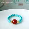 Anillo de Luz Elástico Flor de Rosa Lujo Nicho Estilo Chino Estilo Antiguo Anillo para Dedo Índice Gama Alta Nuevo Estilo Chino Joyería de Mano Venta al por Mayor