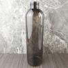 Botella redonda de hombro de 250 ml PET cilíndrica delgada gel de ducha champú transparente transparente incoloro negro translúcido tira larga