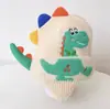 Chapéu de Lã de Inverno Infantil Chapéu de Tricô para Bebê Garry Dinossauro de Bebê Desenho Animado Chapéu com Proteção para Orelhas de Bebê Chapéu Quente Fofo