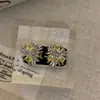 Pendientes de Cristal de Fuegos Artificiales de Color Té de Gama Alta para Mujer, Únicos y Elegantes, Pendientes de Moda para el Trabajo