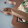 Porta-Prato de Madeira de Acácia Estilo Japonês Anti-queimadura Base Isolante para Panela Quente Mesa de Jantar de Madeira Maciça Porta-Prato de Tigela Retro Alta Temperatura Retro