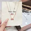 [Colección de Flores] Pulsera de Trébol de Cuatro Hojas Fritillaria Versión Alta Collar de Diamante Redondo Anillo de Diseño de Lujo Alto Pendientes para Mujer