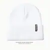 Comércio Exterior Chapéu de Tricô Infantil para Outono e Inverno com Heattech e à Prova de Frio para Meninos e Meninas, Chapéu de Lã Estilo Japonês Versátil com Etiqueta de Letra Pele de Melão