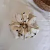 Scrunchie de poá de alta qualidade estilo casual coreano para mulheres, elástico de cabelo elegante e chique, corda para rabo de cavalo, acessório de cabelo