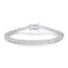 Pulseira de oito fivelas com zircônia incrustada em cobre, 3 garras, 3mm4mm, design exclusivo, best-seller da Amazon, lote de fábrica